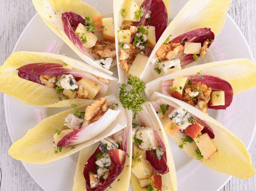 Endive Salad w Gorgonzola - Walnut - Apple - Champagne Vinegar / add extra meat