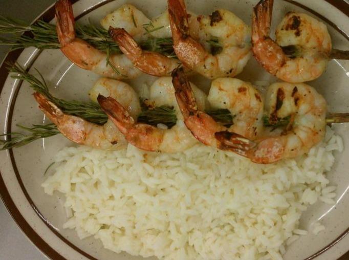 Seafood - Shrimps Rosemary Skewers